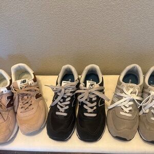 Women's New Balance 574 Size 7.5. Pink Black & & Grey